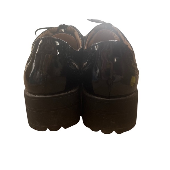 PVC Black white classic oxford lace up round toe - Picture 3 of 4